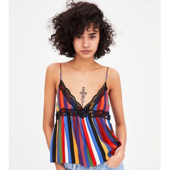 Zara Tops - Zara Rainbow Camisole